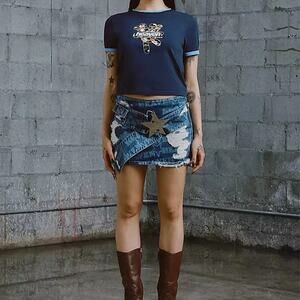 MARC JACOBS HEAVEN x DETHTONES LOGO HEAVEN LOGO BABY TEE